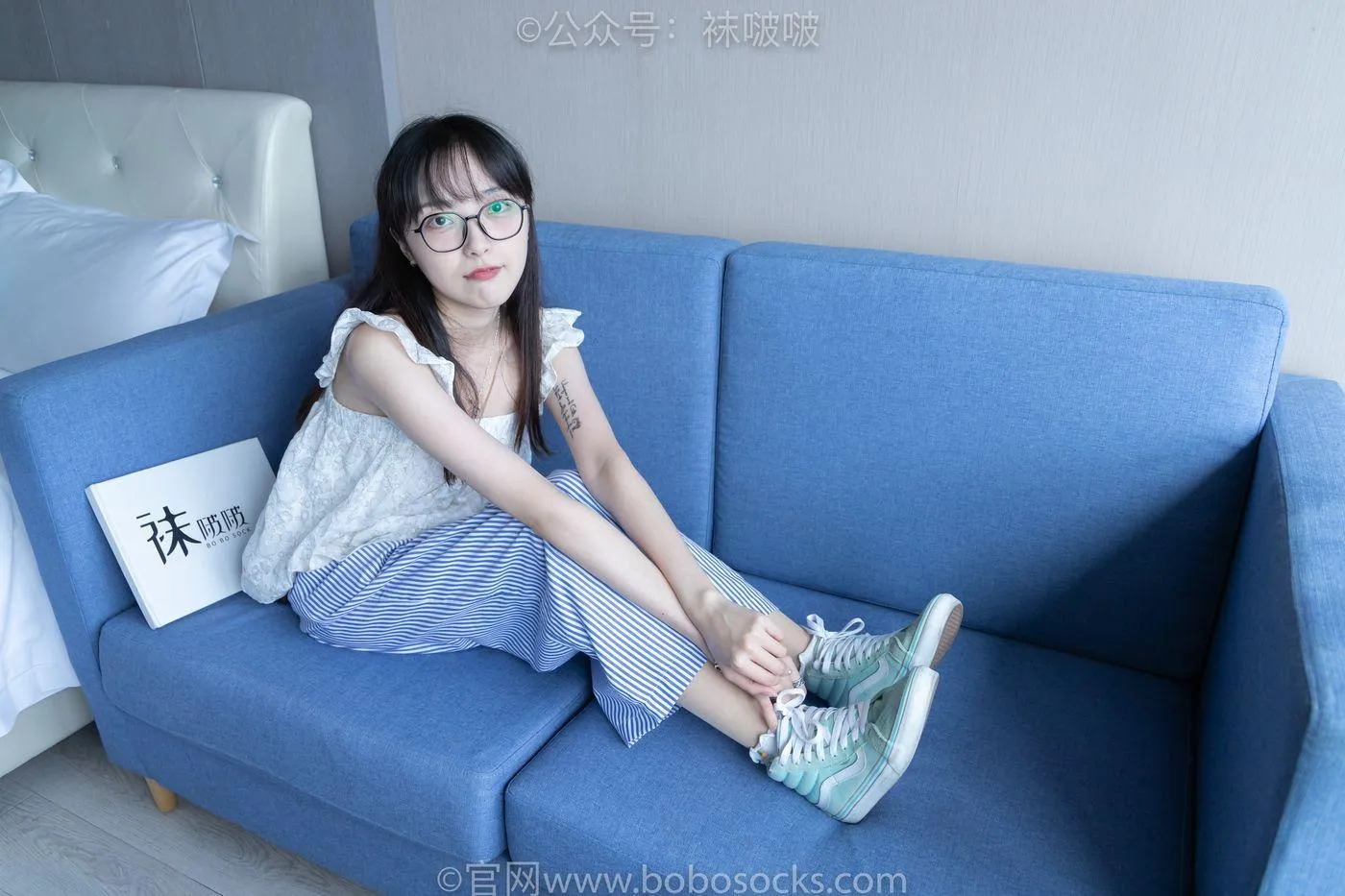 [BoBoSocks袜啵啵]NO.027 稚予- vans、白色棉袜、肉丝 [136P]插图2